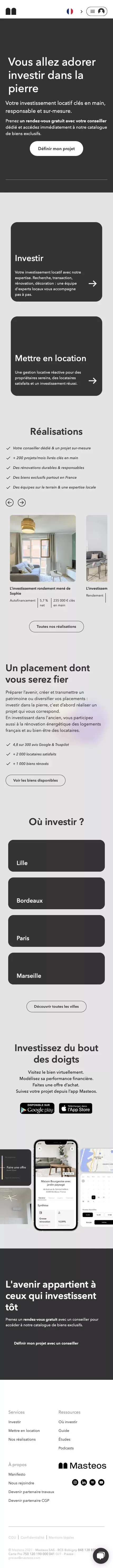 Masteos : le temple de l'investissement locatif clés en main mobile view