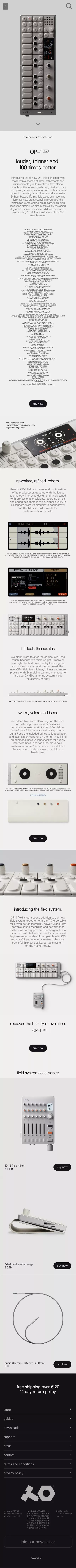 teenage engineering mobile view