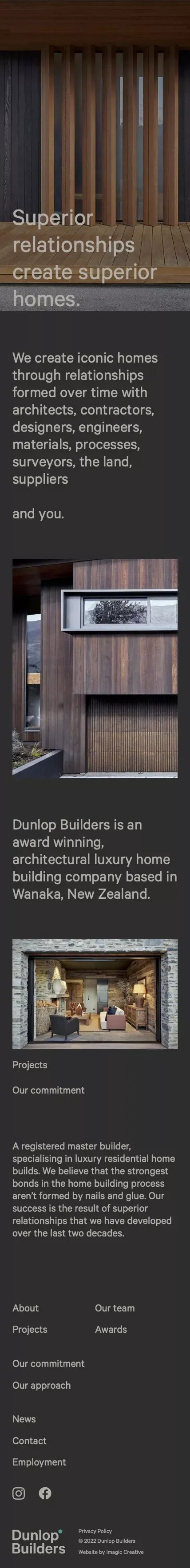 Master Builder Wanaka | Luxury House Builders  | Dunlop Builders mobile view