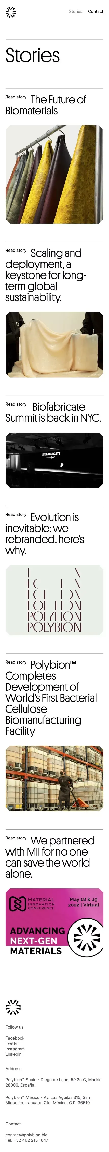 Polybion mobile view