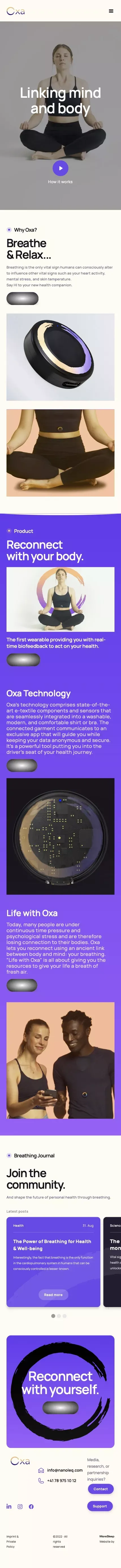Oxa | Your Health Companion mobile view