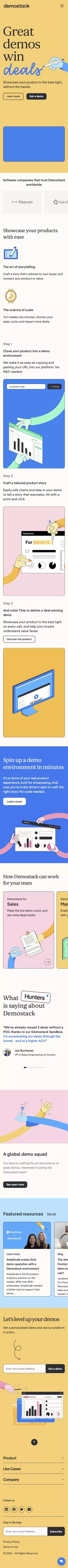 Home – Demostack mobile view