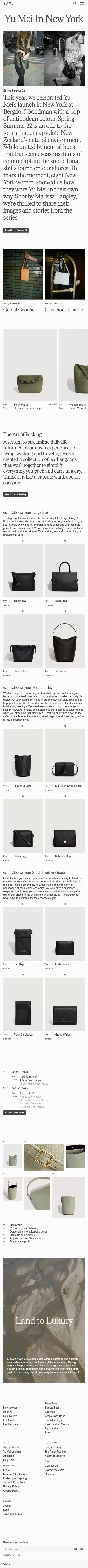Yu Mei | Luxury Leather Goods mobile view
