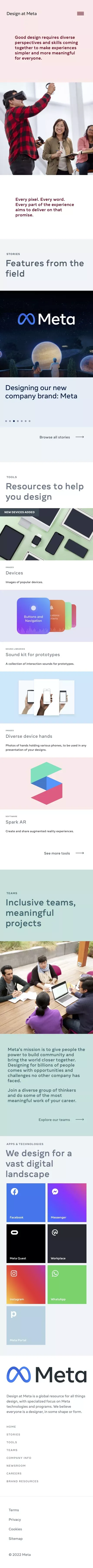 Facebook Design mobile view