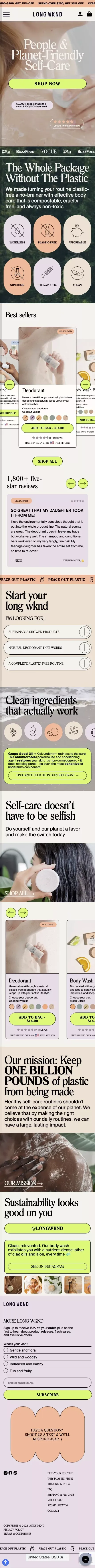 Your clean routine awaits – Long Wknd mobile view