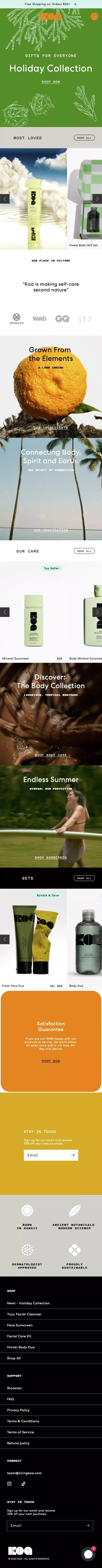 Koa - Tropic Active Skincare mobile view