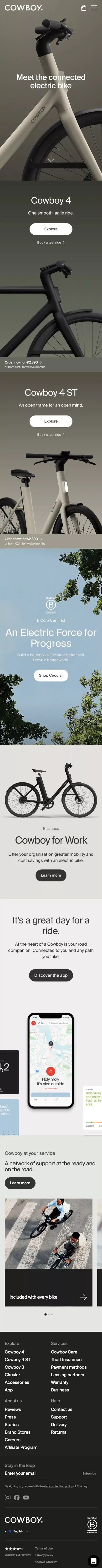 Cowboy - Electric Bike for Urban Riders mobile view