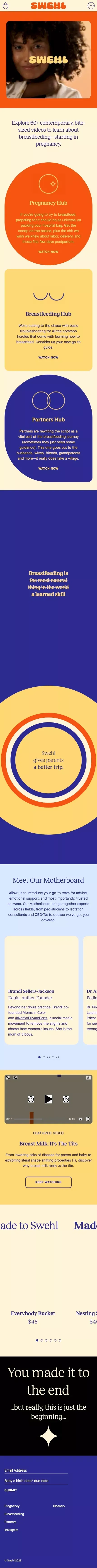 Swehl | Homepage mobile view