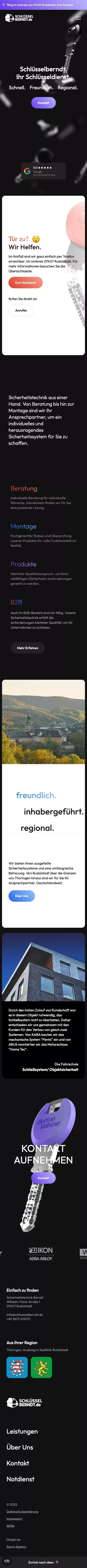 Startseite mobile view