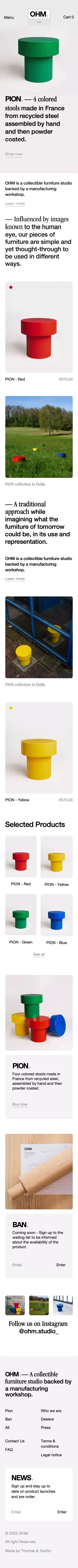 OHM. — Collectible furniture mobile view