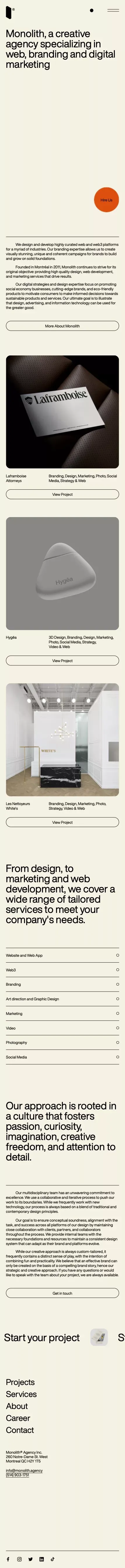 Home — Monolith Agency® mobile view