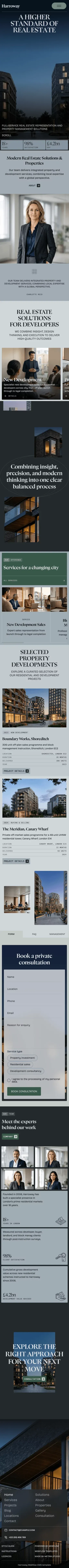 Harroway - Webflow HTML website template mobile view