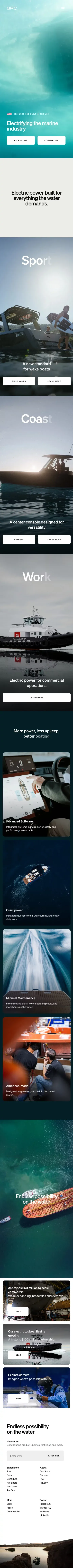 Arc - 100% Electric Boats mobile view