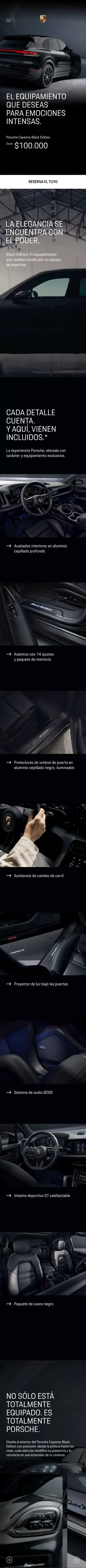 Porsche Cayenne Black Edition - Colombia | Porsche mobile view