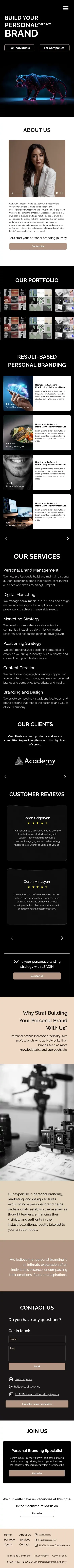 Personal Branding Services | LEADIN Agency mobile view