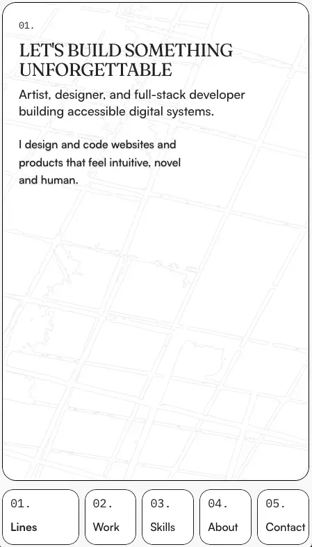 Inline Access mobile view