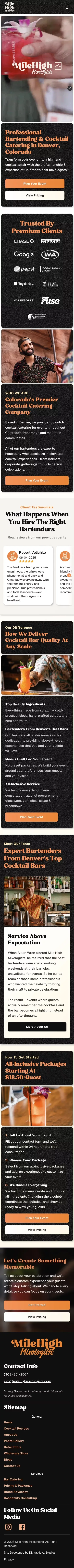 Mile High Mixology | Craft Cocktail Catering in Denver & Beyond mobile view