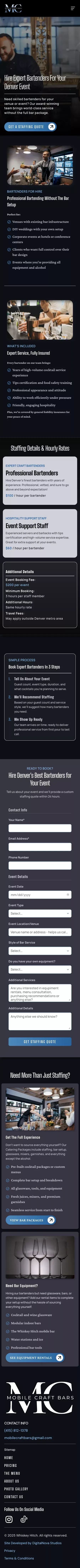 Denver Bar Catering | Mobile Craft Bars - Expert Event Bartending mobile view
