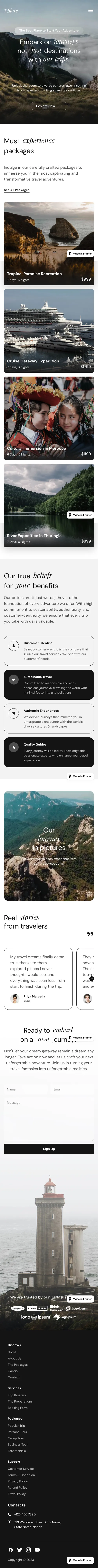 Xplore - Travel Tour Agency - Webflow Website Template | Landbook