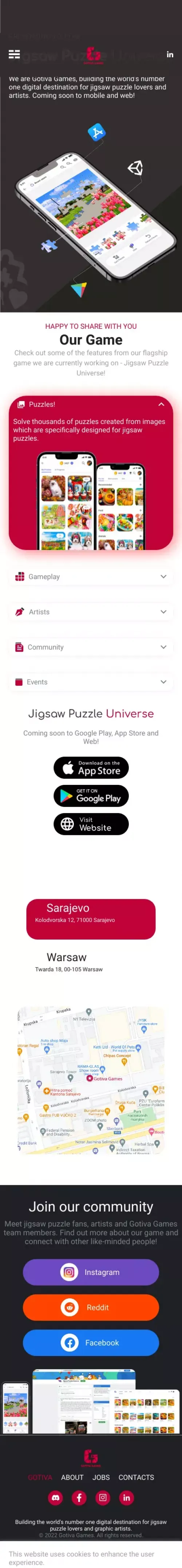 Gotiva Games mobile view