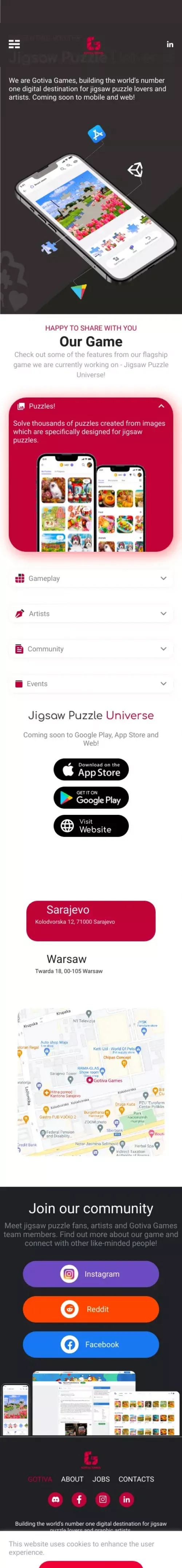 Gotiva Games mobile view