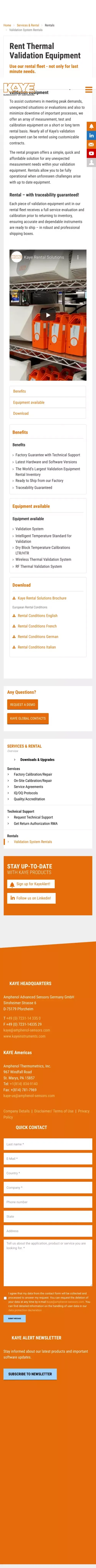 Rent Thermal Validation Equipment mobile view