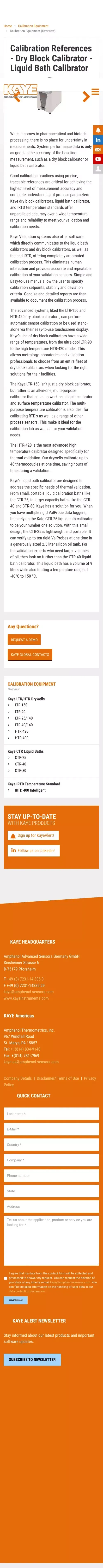 Dry Block Calibrator - Liquid Bath Calibrator - Calibration References mobile view