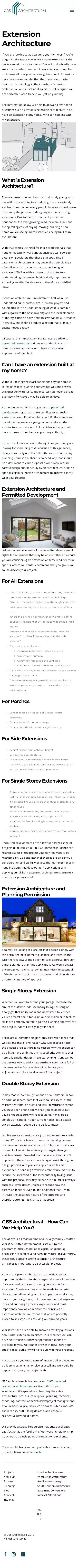 Extension Architecture - Extensions London - GBS Architectural mobile view