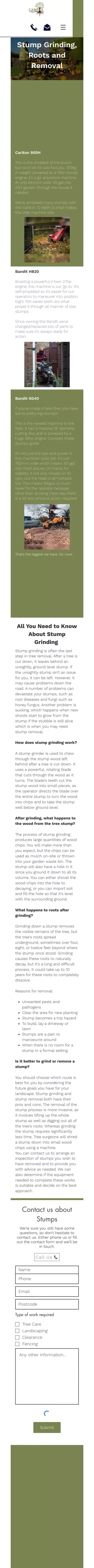 Stump Grinding Luton - Stump Removal Luton - Cambia mobile view