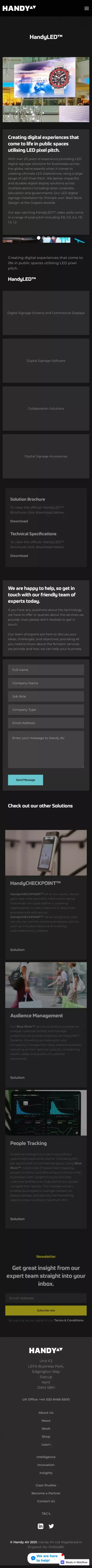 LED Pixel Pitch - Digital Signage Pitch - Handy AV mobile view