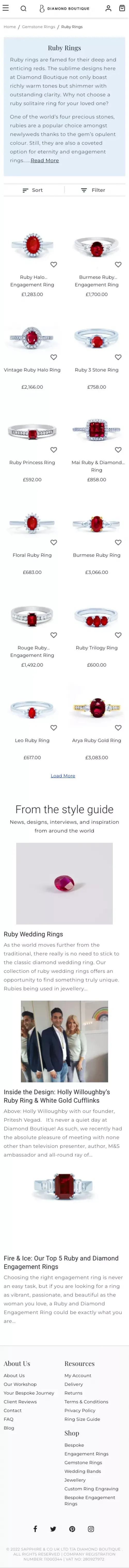 Ruby Rings | Ruby Solitaire Ring - Diamond Boutique ® mobile view