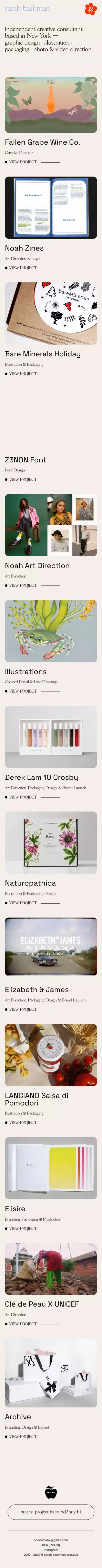 Sarah Bachman | Independent Creative mobile view