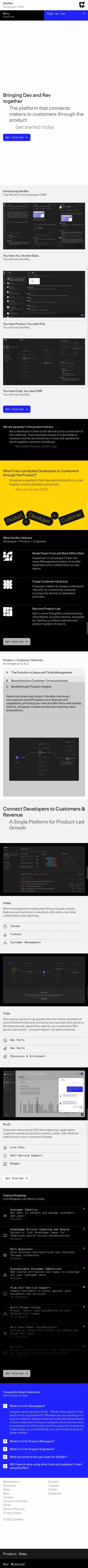 DevRev mobile view