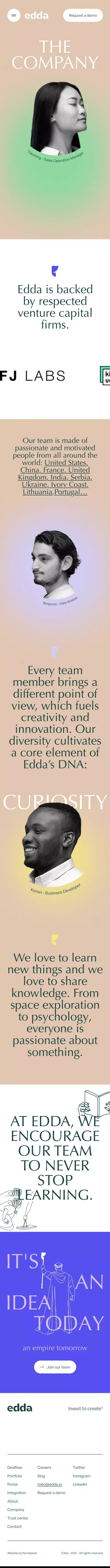 TheCompany - Edda mobile view