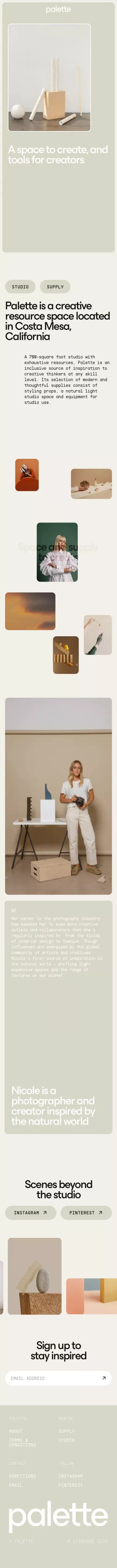 About – Palette Supply mobile view