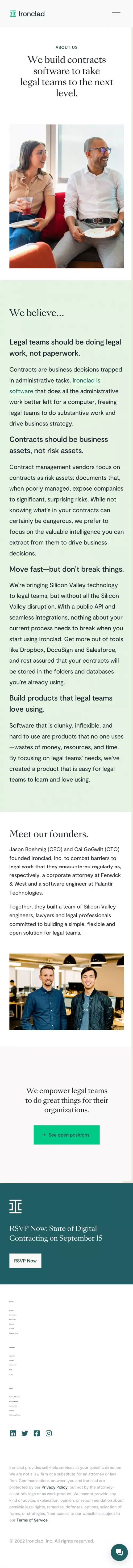 Contract Lifecycle Management Software for Legal Teams | Ironclad mobile view