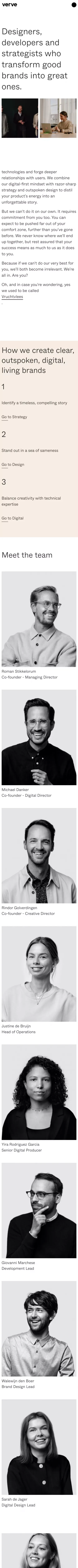 About Verve by Vruchtvlees • Digital branding agency mobile view