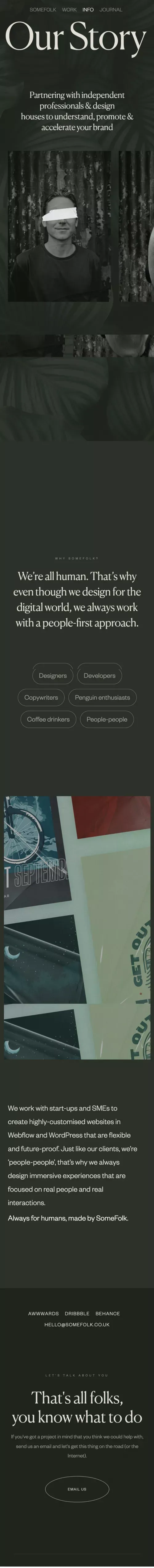 Our Story | SomeFolk | London mobile view