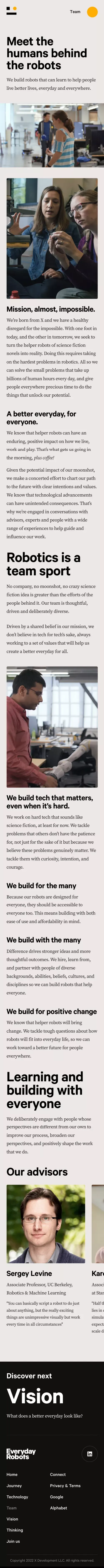 Team | Everyday Robots mobile view