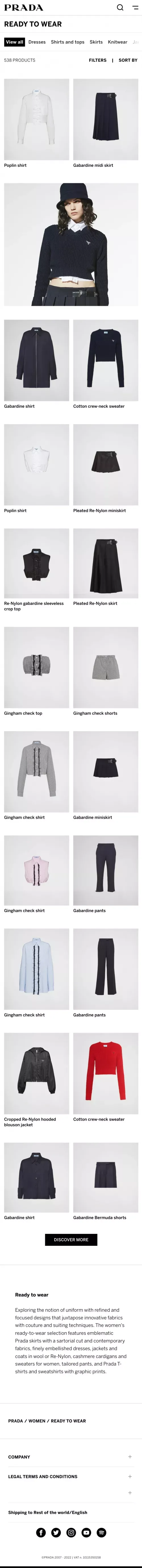 Women's Ready to wear | PRADA mobile view