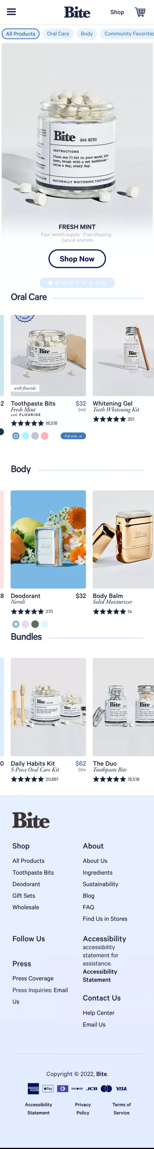 Bite Toothpaste Bits - Zero Waste Toothpaste Tablets and More mobile view