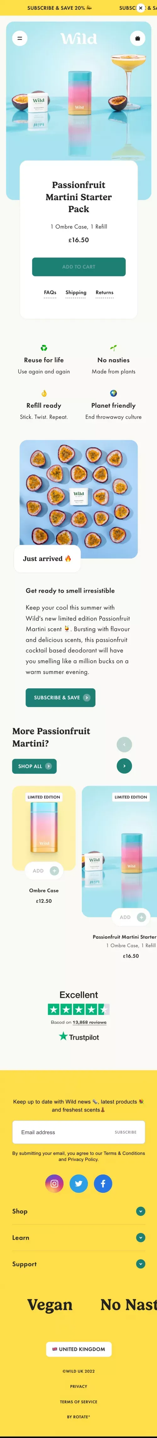 Passionfruit Martini Starter Pack - Wild UK mobile view