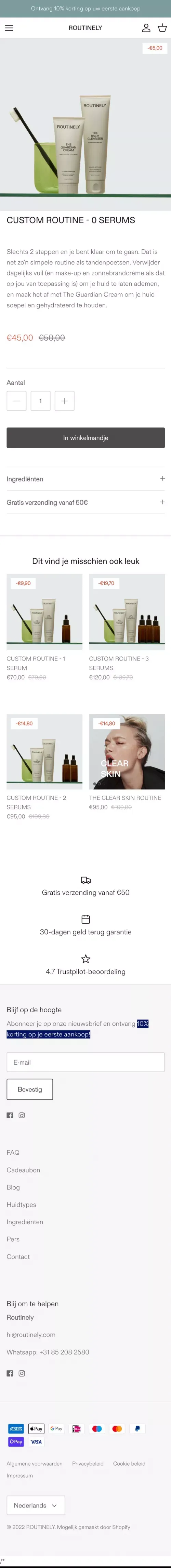 CUSTOM ROUTINE - 0 SERUMS – ROUTINELY mobile view