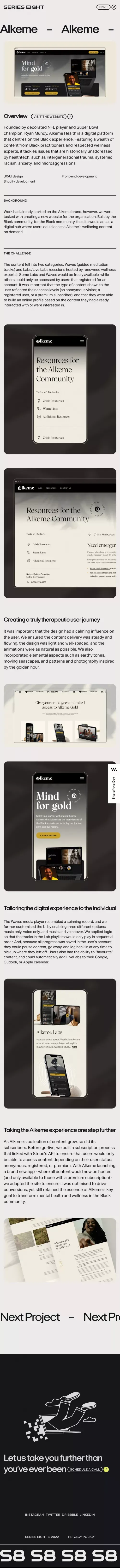 Alkeme mobile view