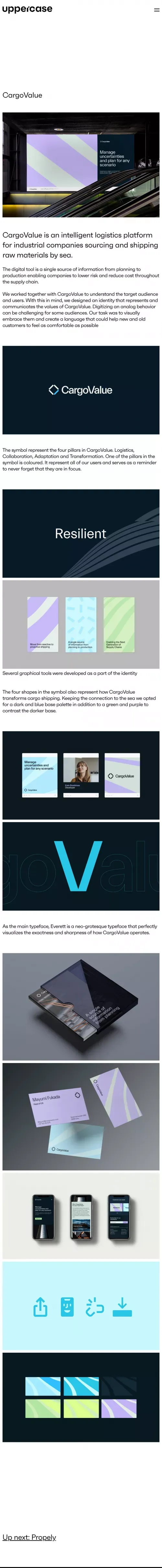 CargoValue mobile view