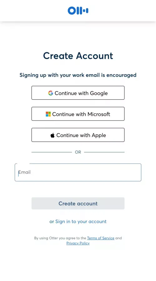 Otter.ai - Sign up for real-time and shareable meeting notes mobile view