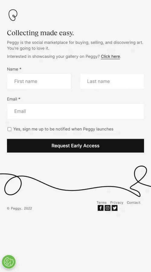 Request Early Access to Peggy mobile view