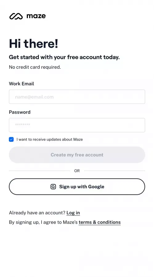Maze | User Research & Testing Platform mobile view