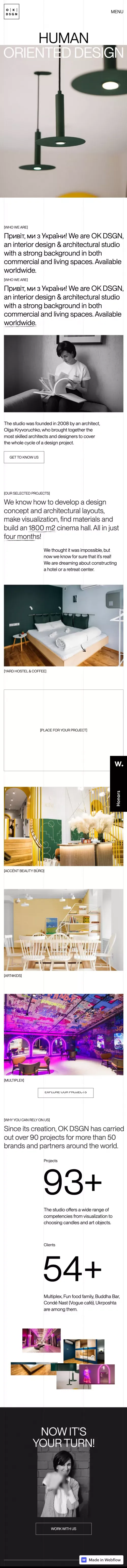 OK DSGN — Interior Design & Architecture Studio mobile view