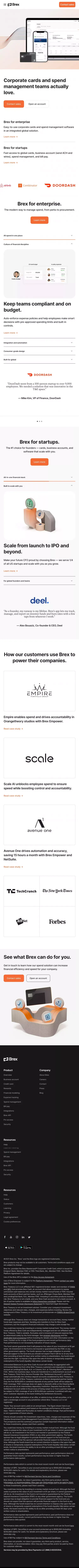 Business credit cards and spend management software | Brex mobile view